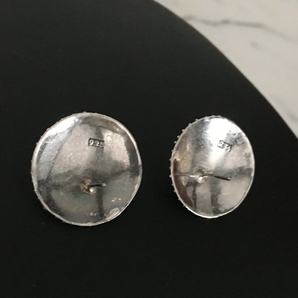 Vintage Sterling Silver Post Earrings Mexico MINT - Picture 5 of 5